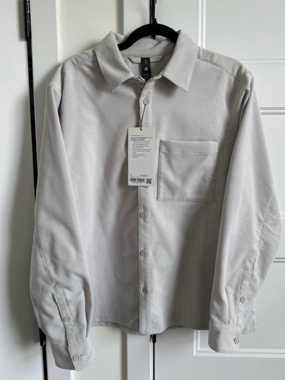 lululemon athletica Corduroy Casual Button Up Relaxed Fit Long Sleeve Shirt NWT
